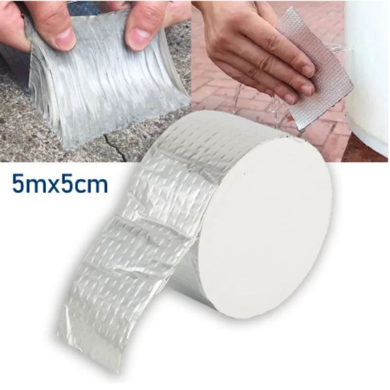 

Waterproof Duct Repair Tape High Temperature Aluminum Foil Thickening Butyl Rubber Wall Crack Roof Pipe Adhesive Sealing Strip