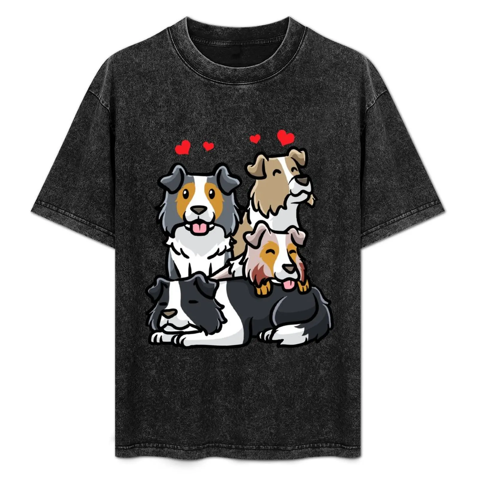 

Border Collie Dog T-Shirt Big and Tall Casual T-Shirt