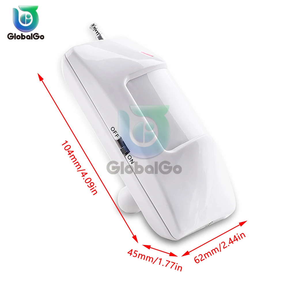 무선 광각 지능형 PIR 모션 센서 경보 탐지기 433MHz 홈 도난 경보 시스템 보안
