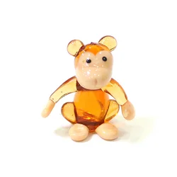 Cute Monkey Mini Figurine Glass Ornaments Home Table Fairy Garden Decor Supplies Tiny Animal Statue Holiday Party New Year Gift