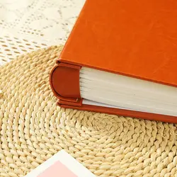 6-inch 800 sheet leather paper album, large capacity home album, foldable album, birthday gift, solid color