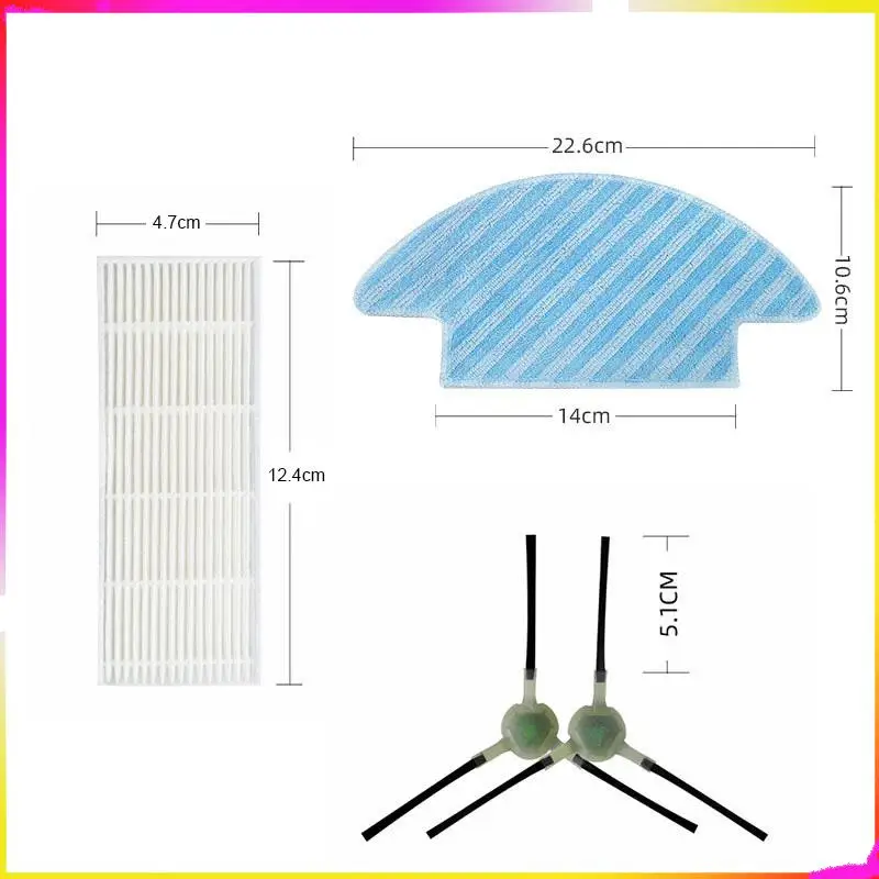 M04K Боковая щетка HEPA-фильтр, тряпка, замена швабры для Lefant M210 M210S M210B M213, запасные части для робота-пылесоса