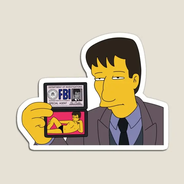 Agent Mulder Fbi  Magnet Refrigerator Colorful Stickers Holder for Fridge Organizer Toy Cute Home Magnetic Baby  Kids Children