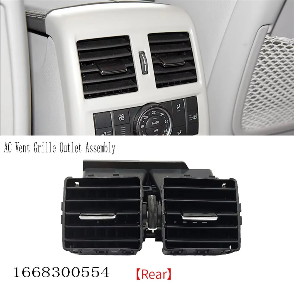 Car Rear Air Conditioner AC Vent Grille Outlet Assembly for Mercedes Benz ML GL GLE GLS Class W166 W292 1668300554