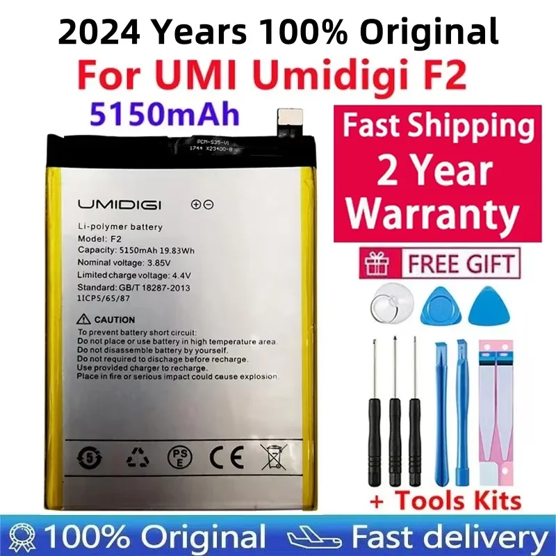 

Original High Quality For UMI Umidigi F2 5150mAh Battery Replacement Battery For Umidigi F 2 Mobile Phone Bateria AKKU+ Tools