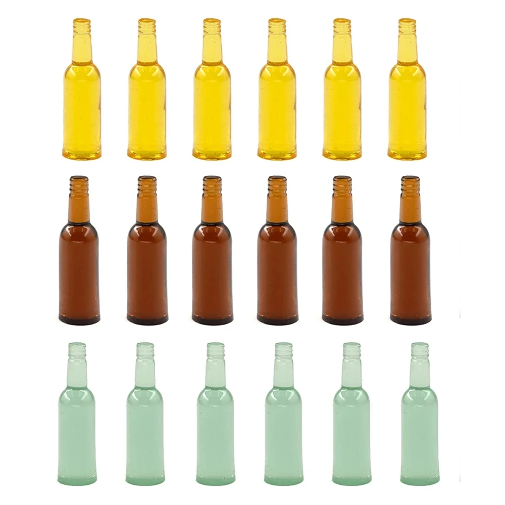 6Pcs 1/12 Dollhouse  Accessories Mini Resin Wine Bottle Miniature Drinks Model for Doll House Room Decoration ob11 bjd
