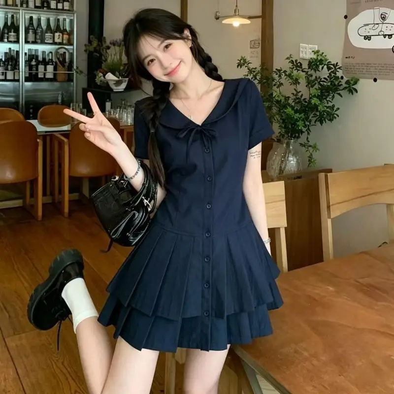 College Style Youth Casual A-Line Short Skirt Girl Dress Autumn New Style Girl Pleated Skirt Comfortable and Versatile Fashion