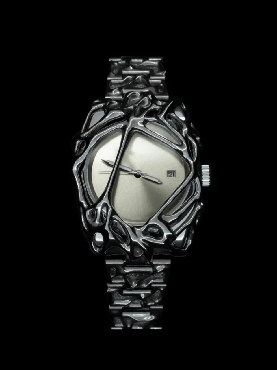 Special-shaped watch spider web alabaster retro y2k European and American high-end ins with the same niche design