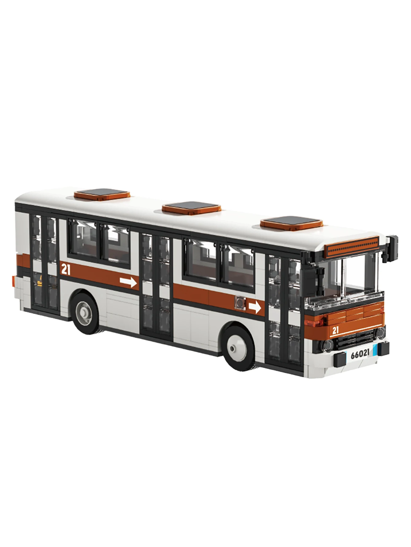 

Building block toy ornaments, retro city bus building block cars, 557PCS, can be freely DIY assembled and matched