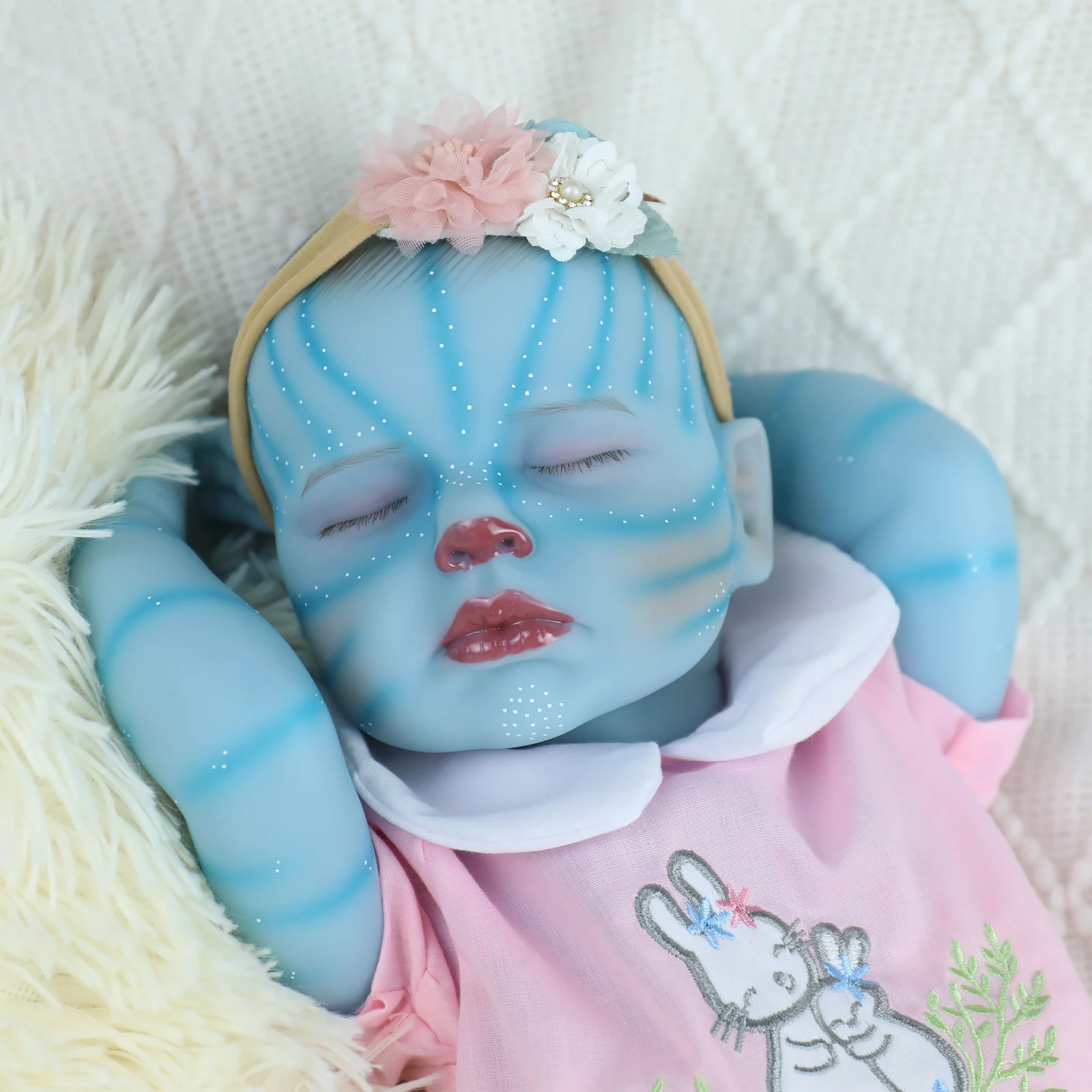 Muñecas Reborn de Avatar de 18 pulgadas, muñecas realistas de cuerpo completo de silicona para recién nacidos, tacto suave con venas visibles para niñas, juguetes para niños
