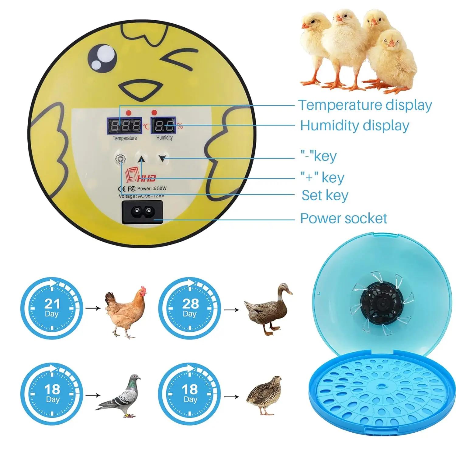 Controller For HHD 52 egg incubator,Spare Part,PCB