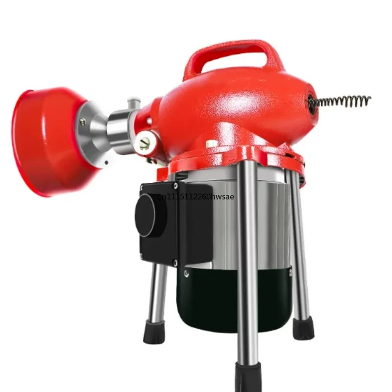 110V/220V Electric Drain Cleaner Machine, Flexible Snake Cable 12.5-19.5m, Home Toilet Sewer Unclogging Plumbing Tool