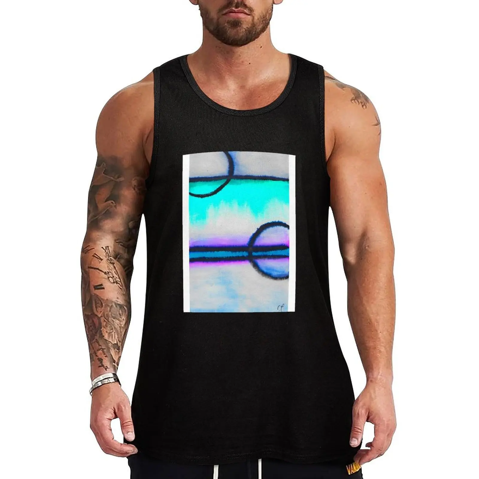 

Calming Circles Tank Top Basic Undershirt Tank Top Casual Lightweight Shirt