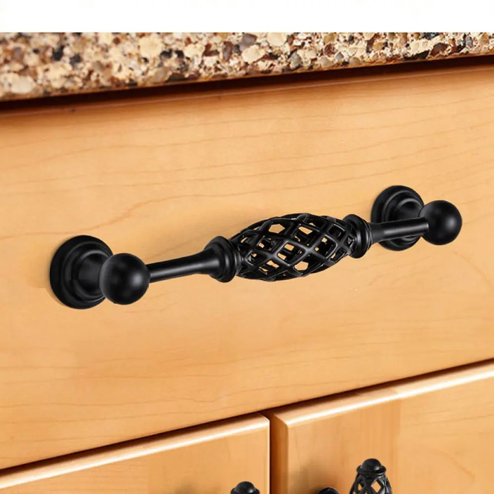 Decorative Birdcage Cupboard Pulls European Style Drawer Knobs For YiJia Furniture Cabinet Wardrobe Closet Hardware Kit