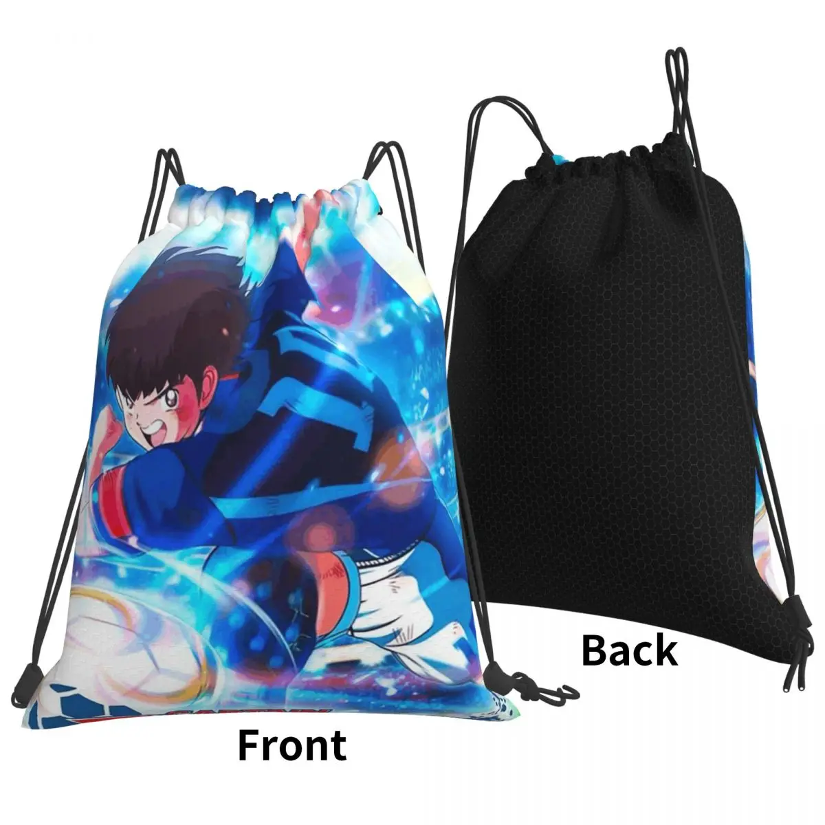 キャプテン翼アニメ漫画バックパックファッション巾着バンドルポケット雑貨バッグブックバッグ旅行学校用
