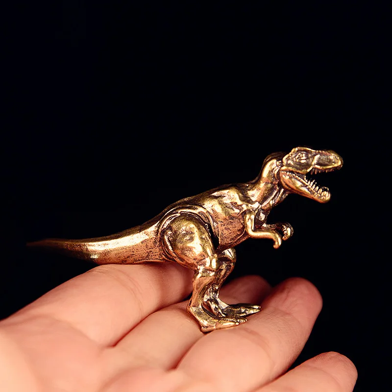 Brass Tyrannosaurus Rex Decoration Jurassic Crafts Living Room Office Home Creative Ornament Desktop