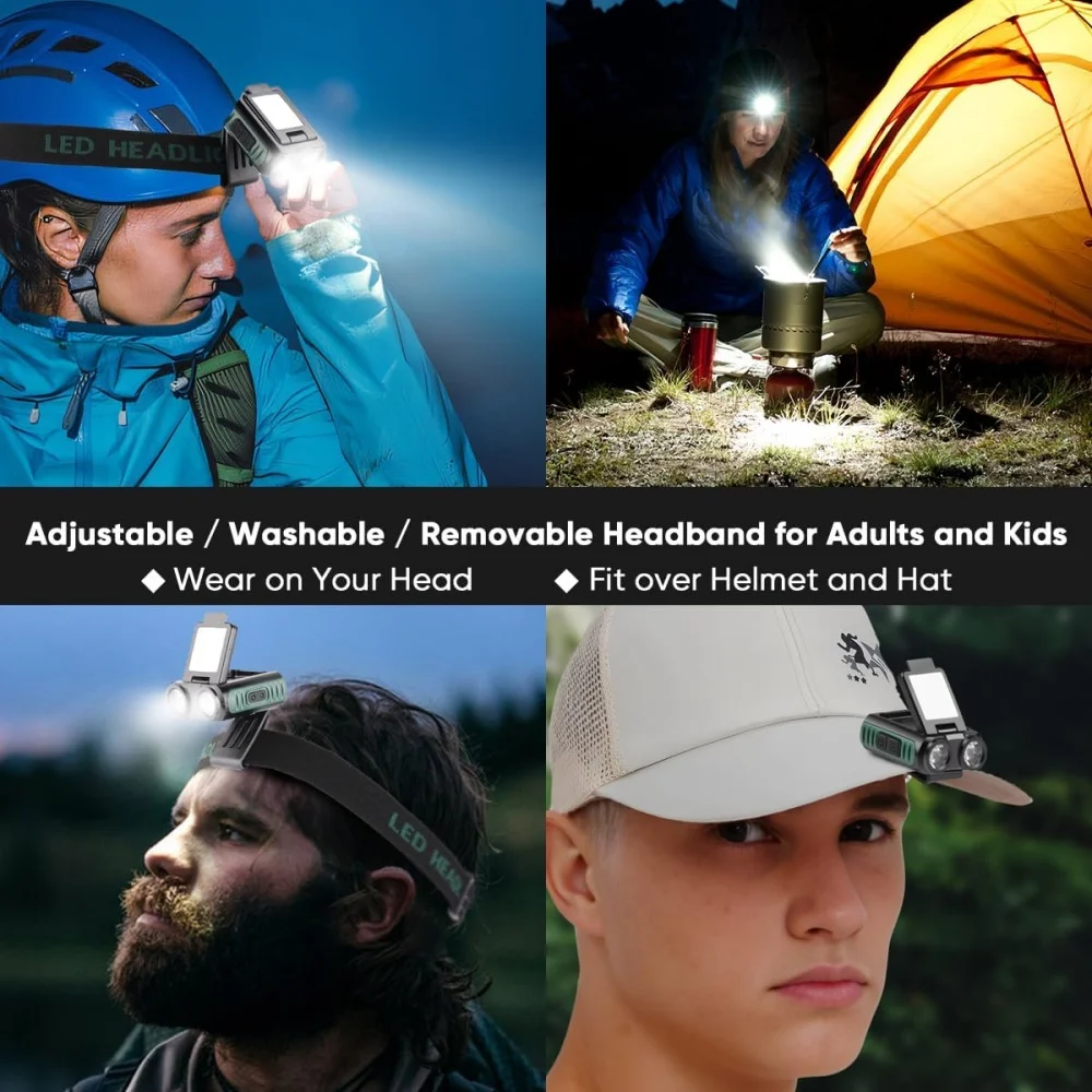 Clip Cap Koplamp Oplaadbare Koplampen Bewegingssensor Waterdichte Led Koplamp Camping Head Lamp Runing Draagbaar Nachtlampje