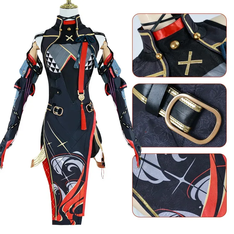 

NewXS-3XL In Stock Wuthering Waves Yinlin Cosplay Costume Wig Dress Outfit Uniform Electro Congenital Resonator Yin Lin Cosplay2