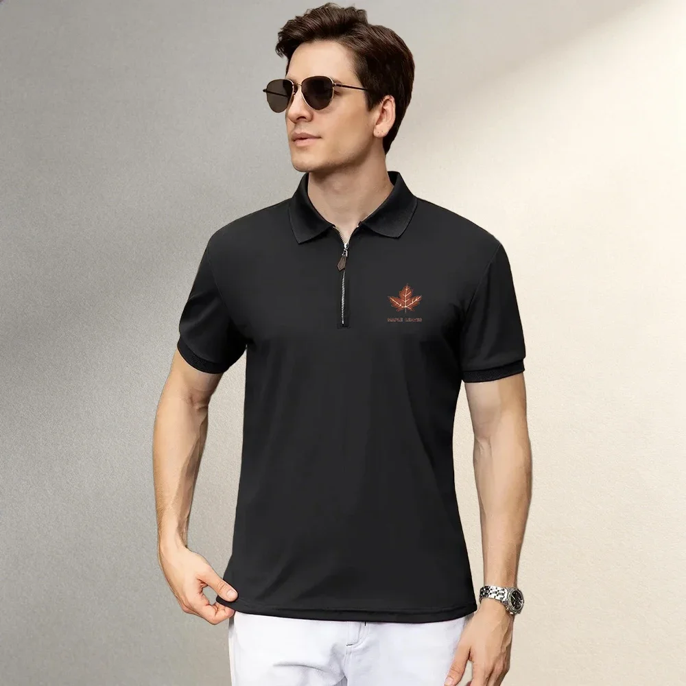Men's Clothing Tops & Tees Polo Shirts Hot Sale Streetwear Basic Polo Shirts For Men Solid Lapel Short Sleeve Daily Office Tops