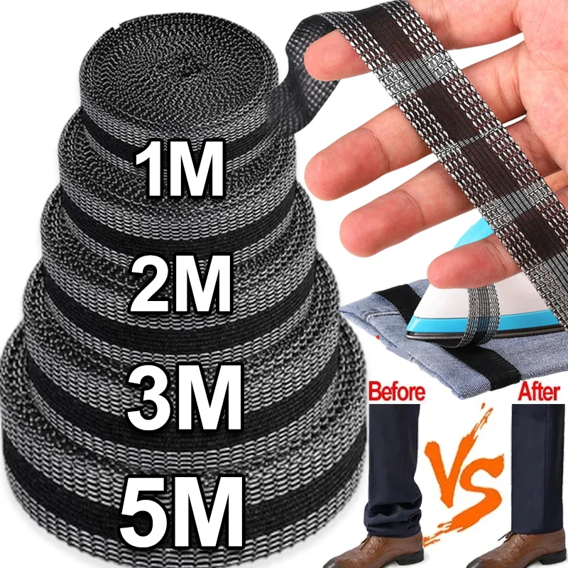 1-5M Self-Adhesive Pants Hem Paste Tape Trouser Edge Paste Iron-on Pant Shorten Repair Jean Hemming Tape For DIY Sewing Fabric