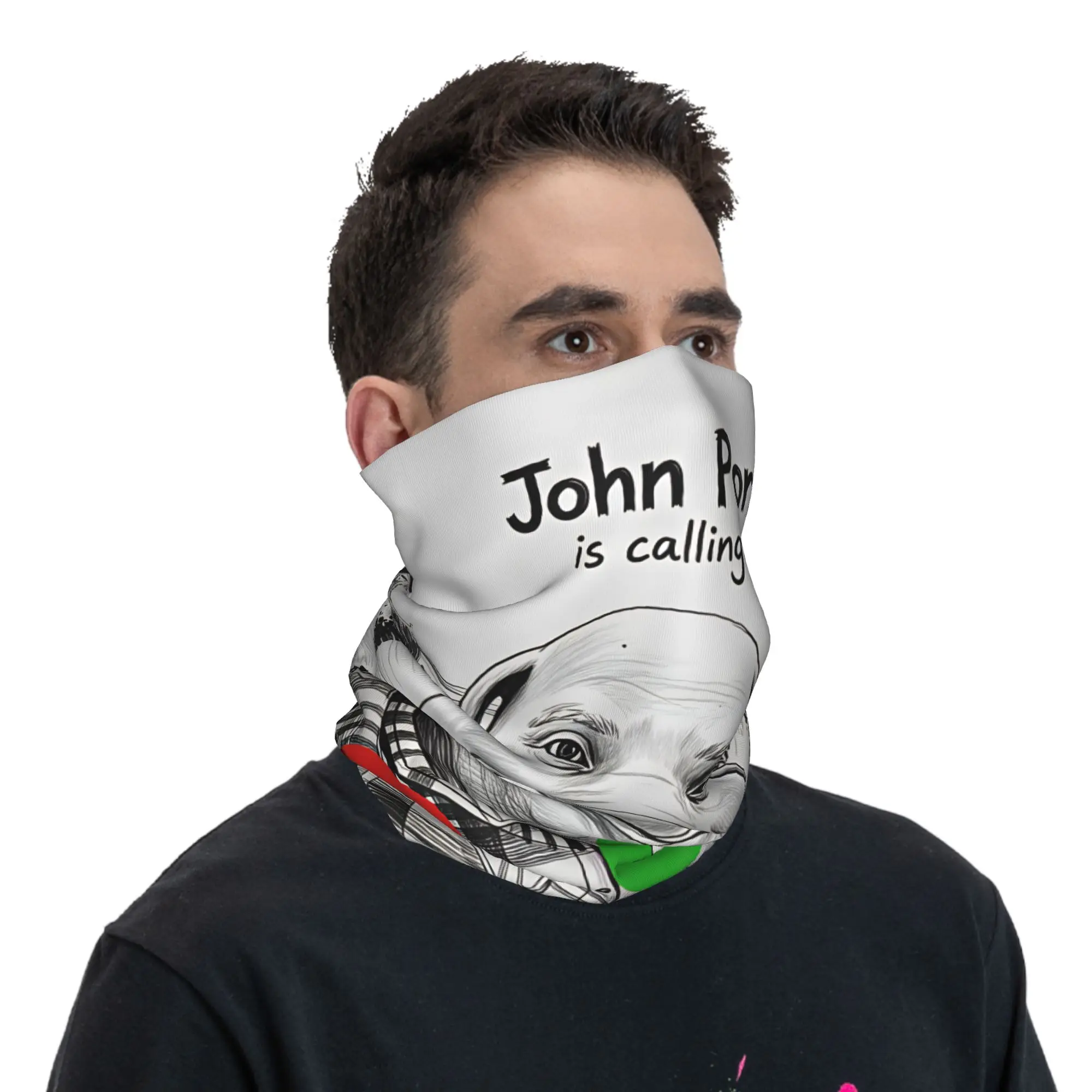 Outdoor Sport Balaclava John Pork Calling Cycling Mask Breathable Brainrot Meme Face Cover Mask y2k Cool Riding Scarf Bandana view 2