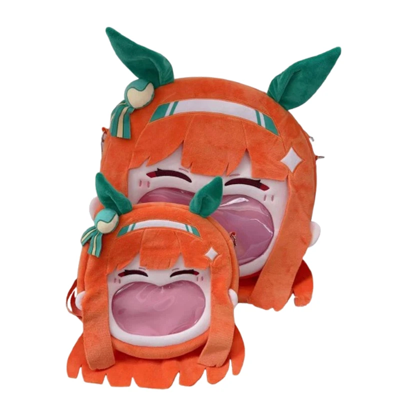 Itabag Uma musume Pretty Derby Silence Suzuka Backpack Plush bag Unisex Shoulder bag Cosplay Student  Backpack Bag Birthday Gift