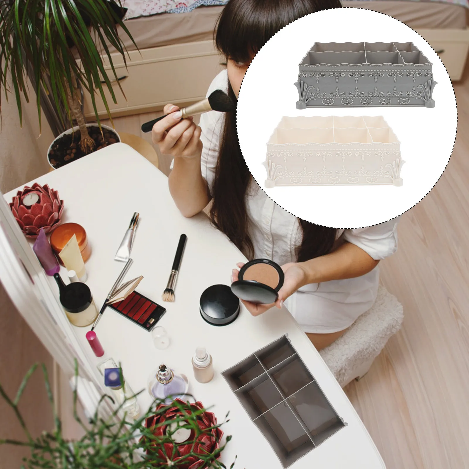 

2Pcs Vintage Style Nail Tool Storage Boxes Portable Manicure Cases Nail Art Organizer Desktop Storage Holders Manicure Cases