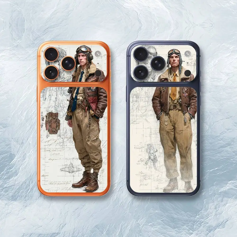 

WW2 US Army Uniform Sticker Film Wrap Decal Sticker for iPhone 17 Pro Max