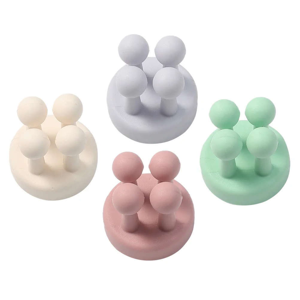 4pcs No Residue Hooks Cable Organizer Silicone Cord Management Clips For Desk Phone Usb Ethernet Cables Waterproof Bedroom