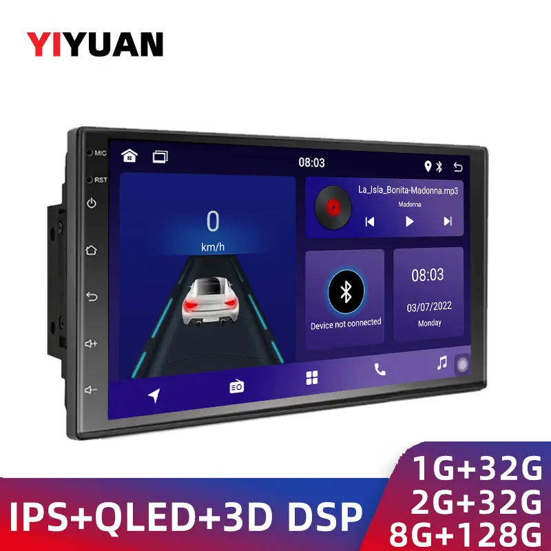 Ruancheng-Radio con GPS para coche, reproductor con Android 10, 2 Din, Carplay, estéreo, Universal, 7 pulgadas, para Volkswagen, Nissan, Hyundai, Kia, Toyota