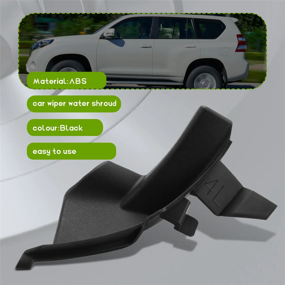 

1Pair Front Windshield Wiper Trim Cowl for Land Cruiser Prado LC120 FJ120 Lexus GX470 2003-2009 53867-60040 53866-60030