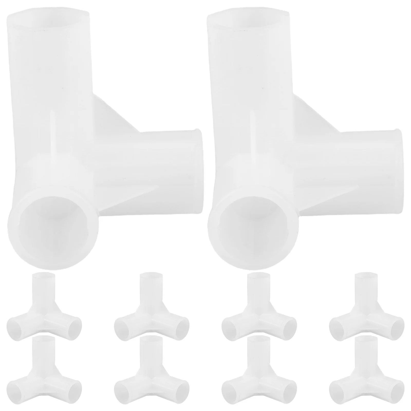 10 قطعة قضيب خزانة 3-Way موصلات متعددة الاستخدام تركيبات مشتركة بلاستيكية لخزانة الأحذية المنظم I.d 13 مللي متر موصل بلاستيكي #6