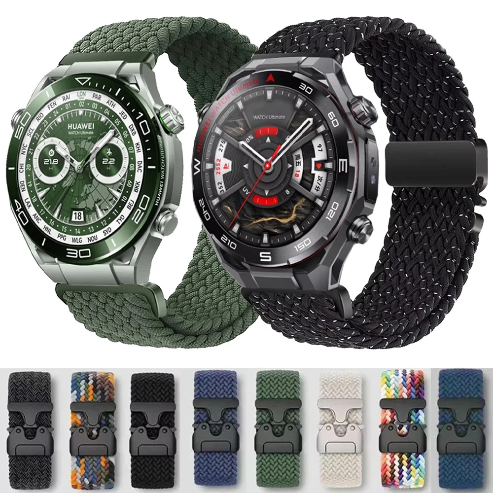 20/22mm Nylon Braided Strap For Huawei Ultimate 2/GT Runner 2/GT7-6-5-4 46mm Parachute Buckle Band Amazfit Bip Max 6 Balance 3 2