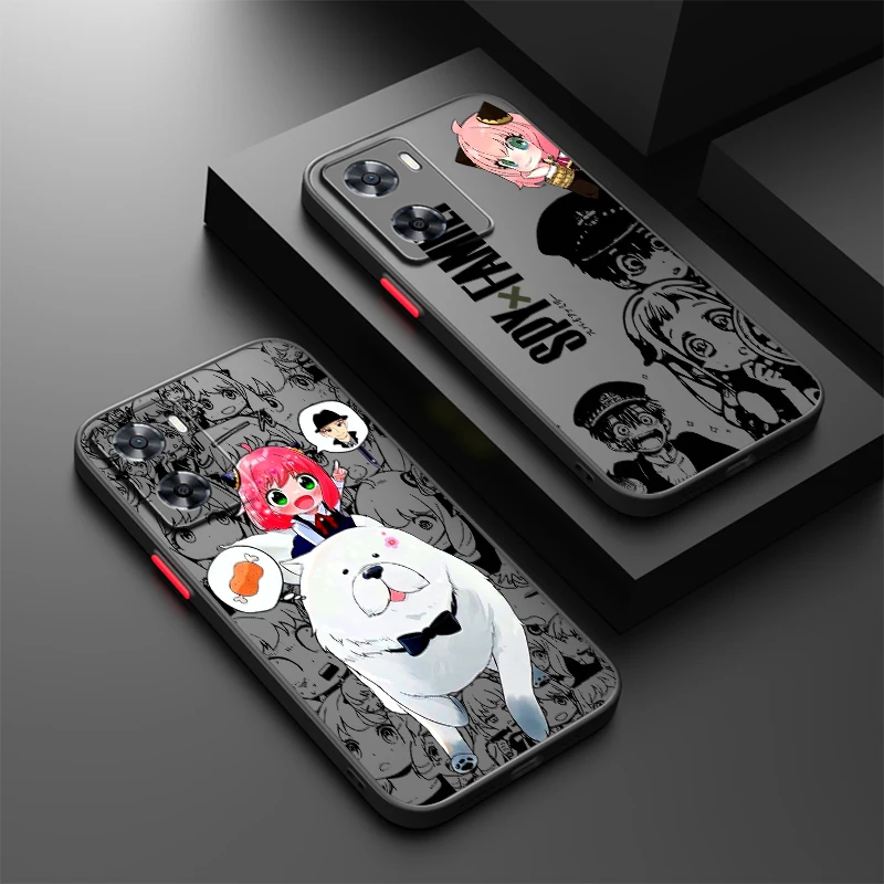 

SPY X FAMILY Cool Comic Art Frosted Translucent For OPPO X5 X3 A54S A5 A94 A16 A53S A57 A74 A72 A96 A98 A78 5G Cover Phone Case