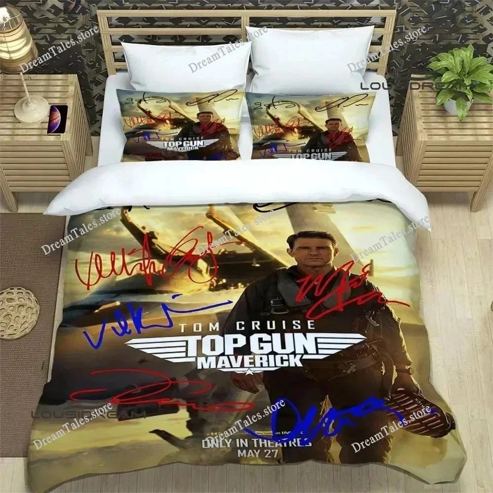 Movie Top Gun Printed Bedding Sets Exquisite Bed Supplies Set Duvet Cover Bed Comforter Set Bedding Set Luxury Birthday Gift963