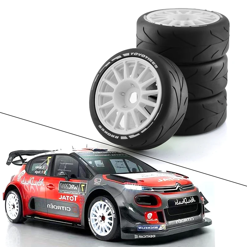 4 szt. Odporna na zużycie opona 17mm Adapter do 1/8 pull WRC Feishen Ping Run GT opona wyścigowa autostrada