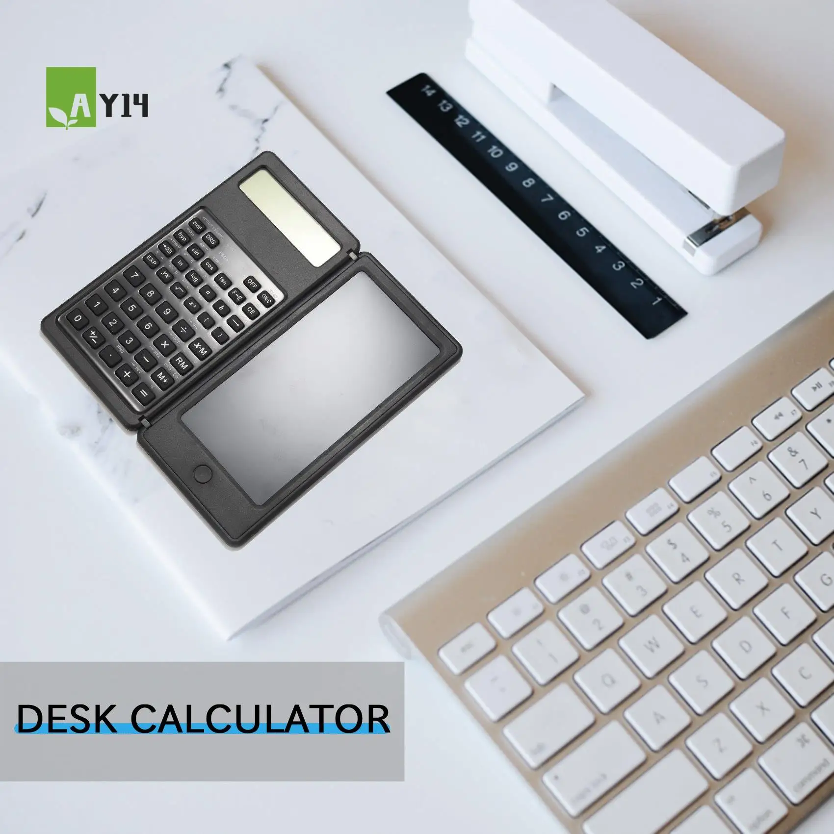 AY14 -Scientific Calculator,10-Digit LCD Engineering Calculator,With Writing Board,Suitable For High Schools
