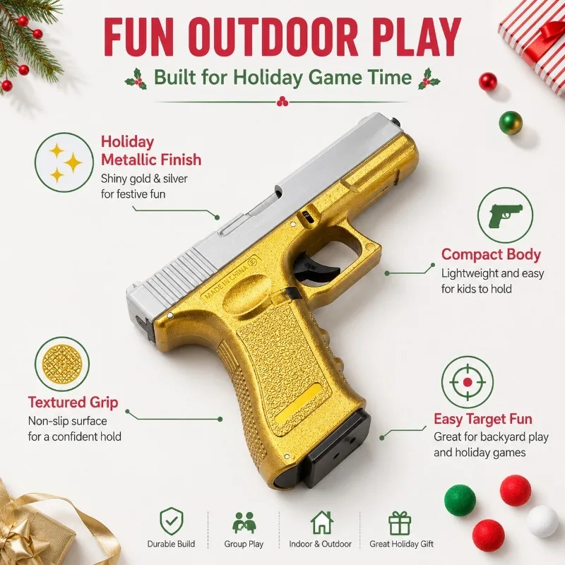 Xmas‑Themed Indoor Outdoor Leisure Game Collection, Comes with Game Pellets, Home Courtyard Entertainment Playset