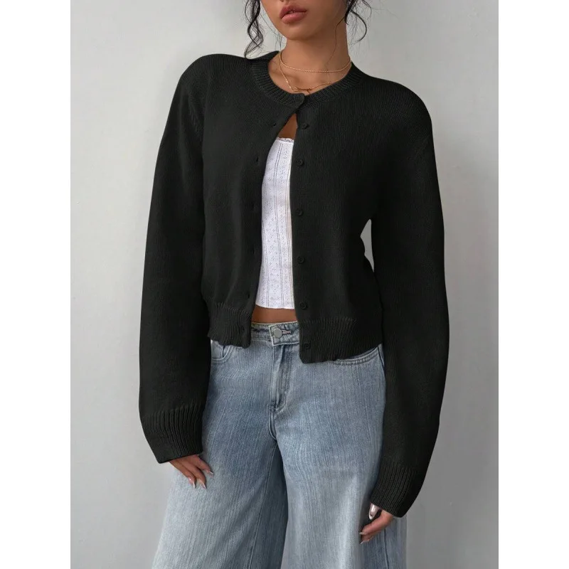 

Short Button Cardigan Women's Ultra-Thin Sweater Spring Season Fashion Xb52610233 Other Style Other Material 100%