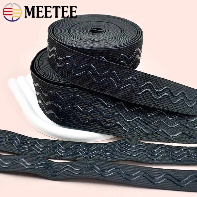 

2/5/10Meters 20-40mm Elastic Bands Silicone Non-slip Rubber Band Sewing Yoga Sportswear Garment Clothes Stretch Tape Accessories