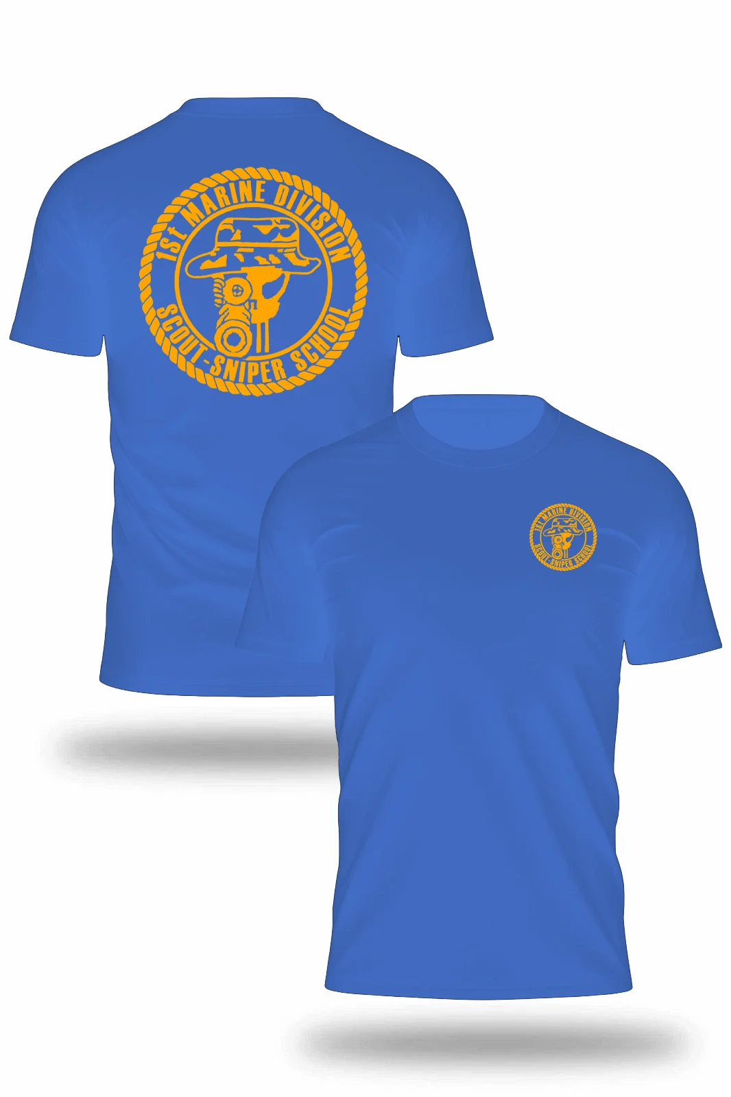 Scout Sniper School 1st Marines Division T-Shirt Herren-Trainingsanzug Baumwolle Casual Sportswear Rundhalspullover Kurzarm-Tops – Detail 6