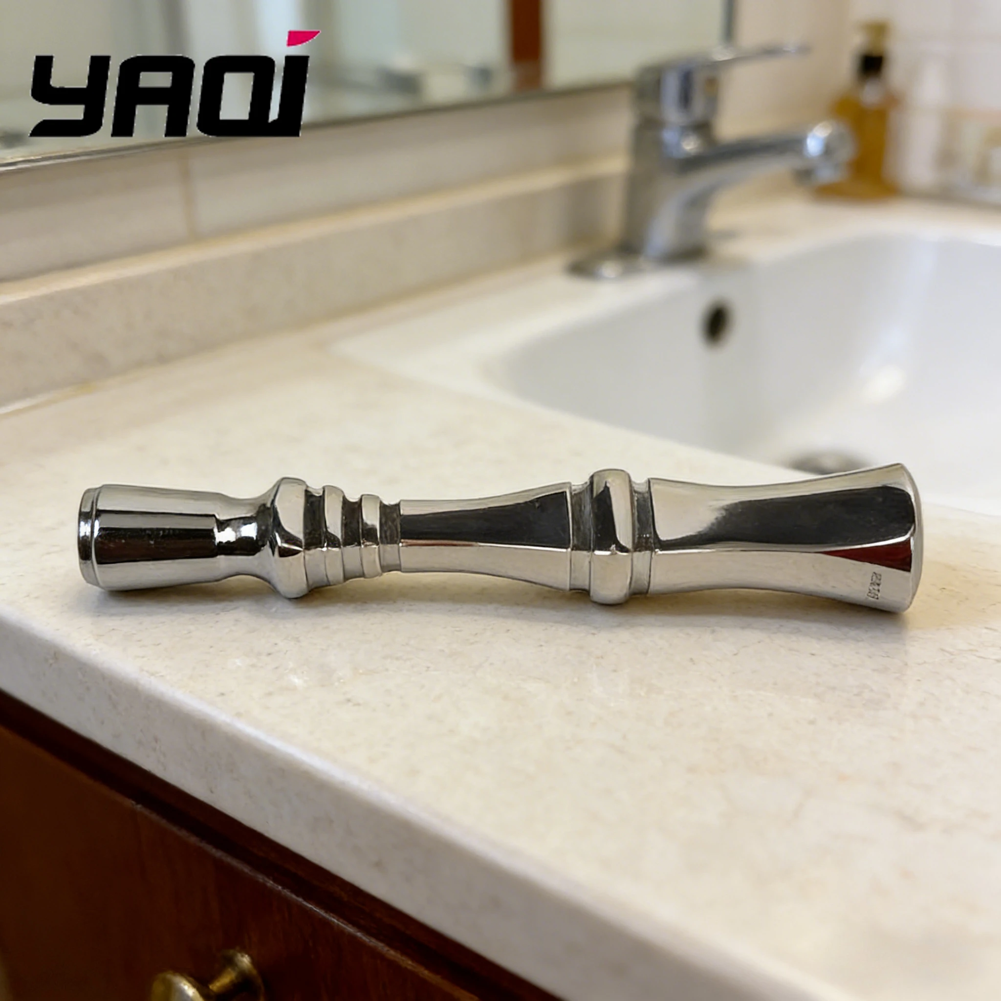 yaqi-chippendale-polished-stainless-steel-safety-razor-handle-88mm-length-for-men-lightweight-43g