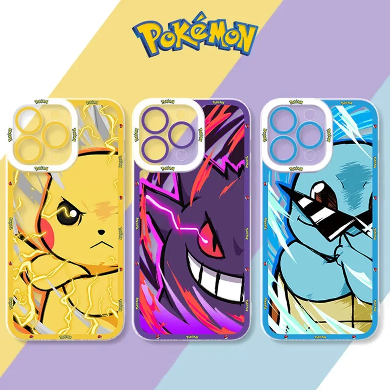 Luxury Pokemon Case For Samsung Galaxy S24 Ultra S23 S22 S21 Plus S20 FE S10 Note 20 10 Pro A14 A34 A54 Soft Silicone Slim Cover