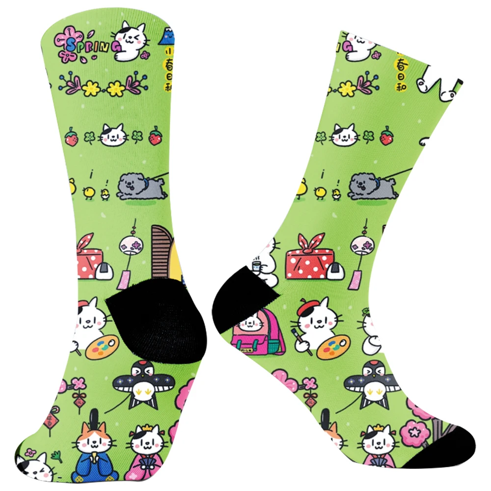 cute mid-tube socks 2024 New Print socks fashion socks and summer socks color contrast socks Halloween