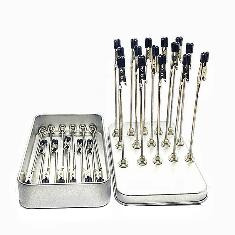 에어브러시 모델 페인팅용 플렉시 클립 12개가 포함된 모델 페인트 스탠드 베이스