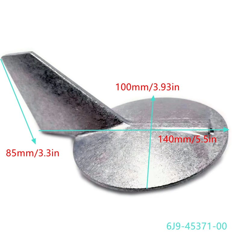 6J9-45371-00 6J9-45371-01 6K1-45371-02 Trim Tab Skeg Anode for Yamaha Outboard Engine 115HP 150HP 175HP 200HP Sierra 18-6035