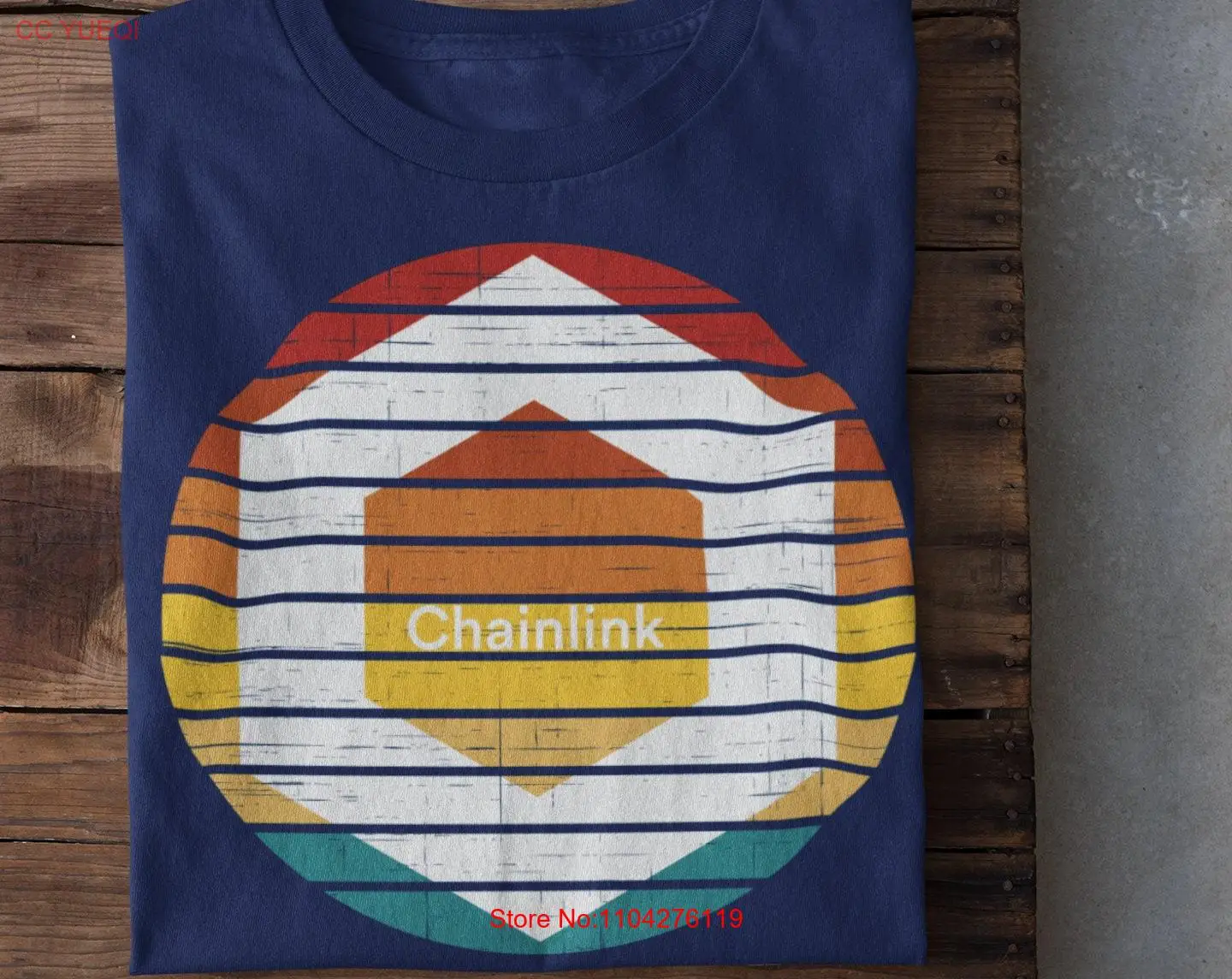 

Chainlink SunseT T Shirt Crypto LINK Cryptocurrency unisex tee long or short sleeves