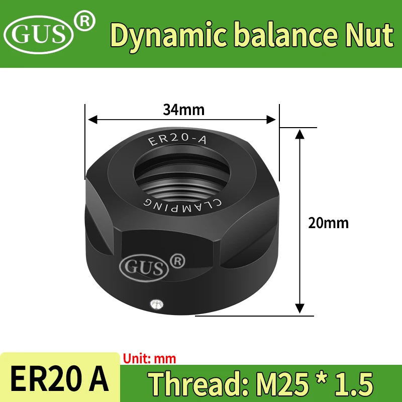 Imagem -03 - Gus-porca de Pinça para Fixação Mandril de Pinça Cnc Porta-ferramentas bt Balanço Dinâmico Er8 Er11 Er16 Er20 Er25 Er32 um