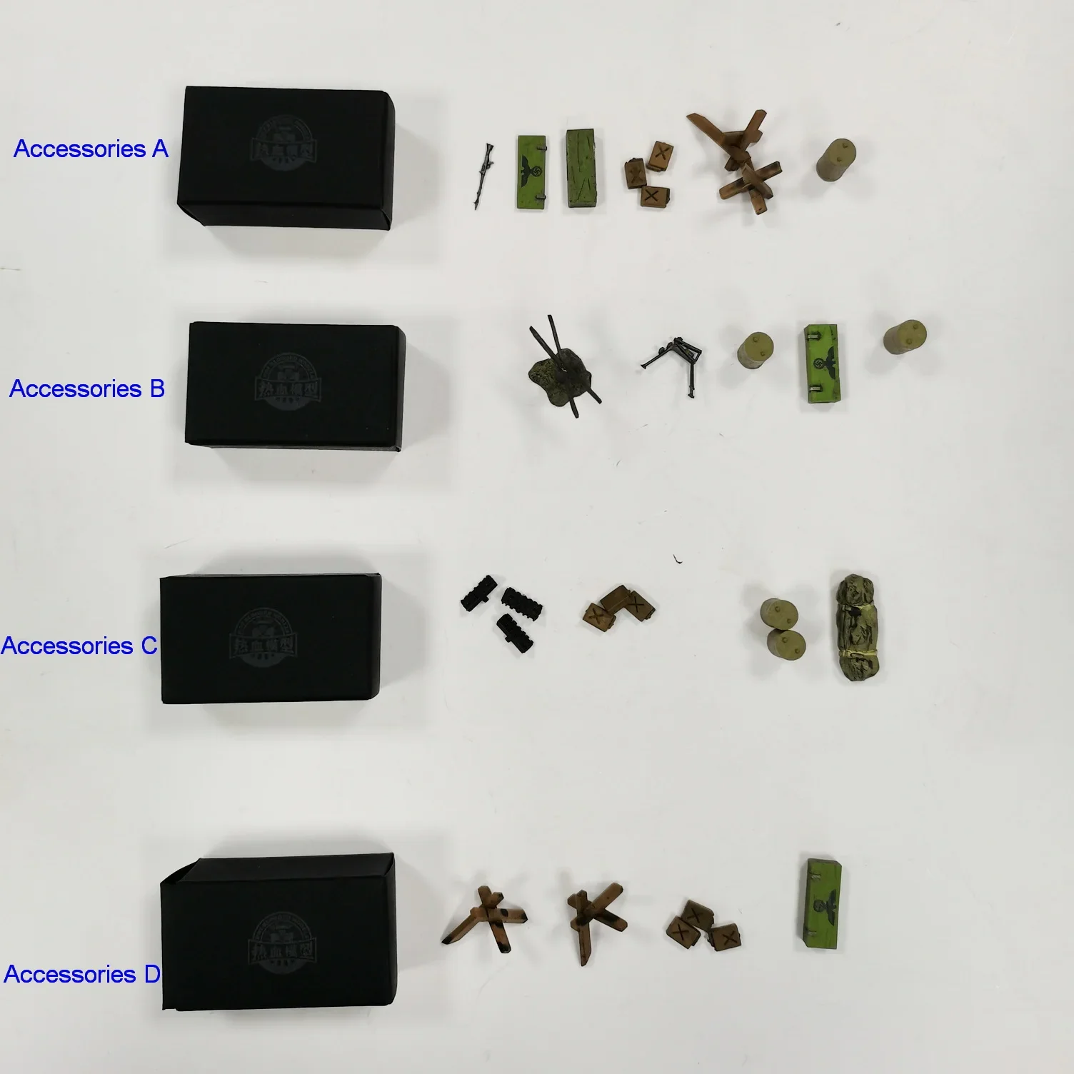 Accessories for 1:72 Diecast Model Tank - 4 sets