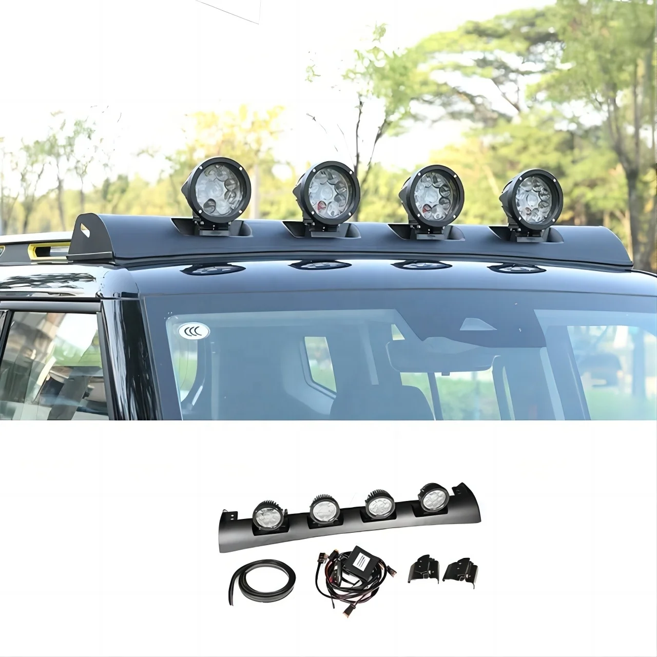 

Chery Jetour Traveller T2 Roof spoiler spotlight Led Spotlights for Vehicles Off Road Accessories Car Lights Automobiles Parts